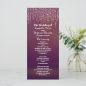 グラムホワイトフェアリーライトパープルピンク結婚式 プログラム (スタンド正面)