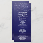 グラムホワイトフェアリーライトブルー結婚式 プログラム (正面/裏面)