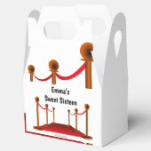 グラムホワイトレッドカーペットスウィート16thカスタムパーティー フェイバーボックス (オープン)