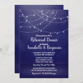 グラムホワイト妖精ライトブルーリハーサルディナー 招待状 (正面/裏面)