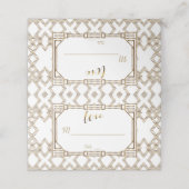 グラムホワイト素晴らし金ゴールド結婚ギャツビー プレイスカード (外部開封)