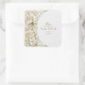 グラムホワイト金ゴールドアールデコピークス結婚ズ スクエアシール (バッグ)