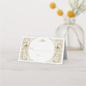 グラムホワイト金ゴールドアールデコピークス結婚ズ プレイスカード (裏面)