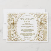 グラムホワイト金ゴールドアールデコピーコックス大晦日 招待状 (正面)