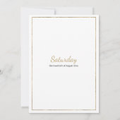 グラムホワイト金ゴールドシルバーグリッターラグジュアリー結婚ズ 招待状 (裏面)