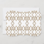 グラムホワイト金ゴールド素晴らしギャツビーバチェロレッテ 招待状 (裏面)