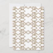 グラムホワイト金ゴールド素晴らしギャツビーブライダルシャワー 招待状 (裏面)