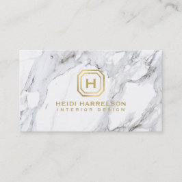 グラムボックスロゴモノグラムホワイトマーブル 名刺