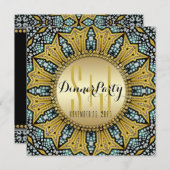 グラムボヘミアンスーパースターディナーパーティの招待状 招待状 (正面/裏面)