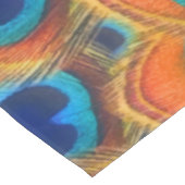 グラムボホオレンジブルーピーコックフェザー テーブルクロス (アングル)