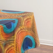 グラムボホオレンジブルーピーコックフェザー テーブルクロス (インサイチュ)