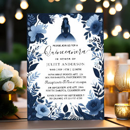 グラムボールガウン火花ダークネイビーブルーキンセアニェラ 招待状