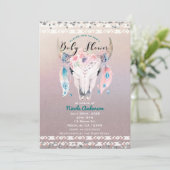 グラムボ素朴ホフローラ牛スカルベビーシャワー 招待状 (スタンド正面)