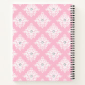 グラムマウブピンクボウディモンホワイトダマスク ノートブック (裏面)