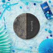 グラムマーブルグラナイトきらめくエレガントデザイナースタイル ペーパープレート (パーティー)