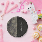 グラムマーブルグラナイトきらめくエレガントデザイナースタイル ペーパープレート (パーティー)