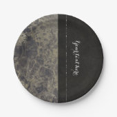 グラムマーブルグラナイトきらめくエレガントデザイナースタイル ペーパープレート (正面)