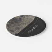 グラムマーブルグラナイトきらめくエレガントデザイナースタイル ペーパープレート (アングル)