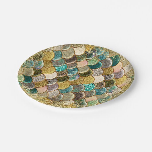 グラムマーメイドはかりで測誕生日パーティー ペーパープレート (アングル)