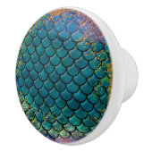 グラムマーメイドフィッシュはかりで測ティール（緑がかった色）パープル金ゴールドスパークル セラミックノブ (右)