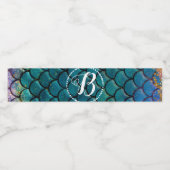 グラムマーメイドフィッシュはかりで測ティール（緑がかった色）パープル金ゴールドスパークル ペットボトルラベル (シングルラベル)