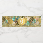 グラムマーメイド金ゴールドティール（緑がかった色）はかりで測バースデーパーティー ペットボトルラベル (シングルラベル)