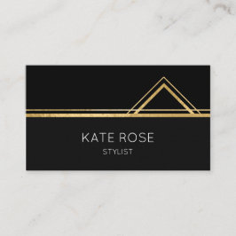 グラムミニマルゴールデン白黒ジオメトリックビップ 名刺