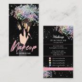 グラムムアビューティシャン美しいサロンメークアップアーティスト 名刺 (正面/裏面)