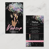 グラムムアビューティシャン美しいサロンメークアップアーティスト 名刺 (正面/裏面)