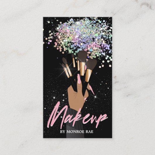 グラムムアビューティシャン美しいサロンメークアップアーティスト 名刺 (正面)