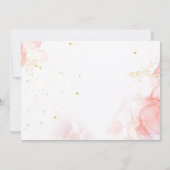 グラムメイクアップガール誕生日ピンクスパパーティー写真 招待状 (裏面)