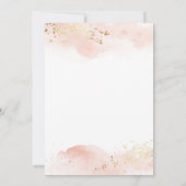 グラムメイクアップバースデーパーティー赤面ピンクスパパーティーイン 招待状 (裏面)