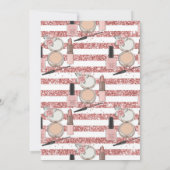 グラムメイクアップバースデーパーティー赤面ピンクスパパーティー 招待状 (裏面)