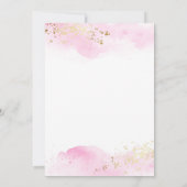 グラムメイクアップバースデーパーティー赤面ピンクスパパーティー 招待状 (裏面)