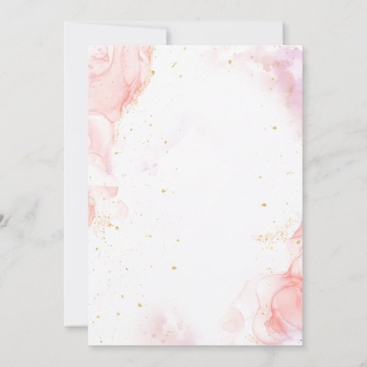 グラムメイクガールバースデーパーティーピンクスパパーティー 招待状 (裏面)