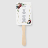 グラムメルロネイビーブルーフローラ結婚式 プログラム ハンドファン (裏面)