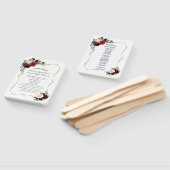 グラムメルロネイビーブルーフローラ結婚式 プログラム ハンドファン (組立なし)