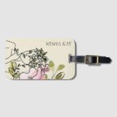 グラムモダンウォーター色フローラ ラゲッジタグ (正面横)
