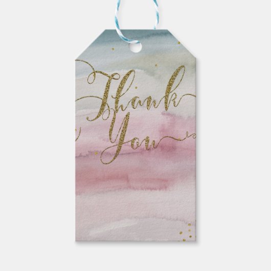 グラムモダンウォーター色金ゴールドありエレガントがとう ギフトタグ (正面)