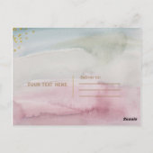 グラムモダンウォーター色金ゴールドありエレガントがとう ポストカード (裏面)