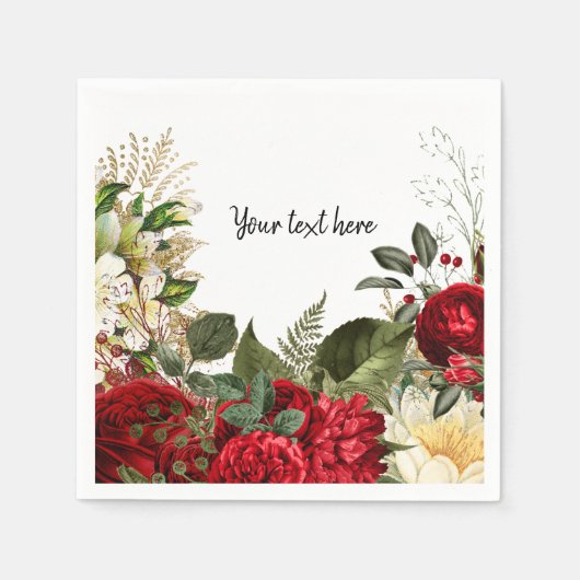 グラムモダンシックな花すべての行事 スタンダードカクテルナプキン (正面)