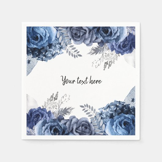 グラムモダンシックな花すべての行事 スタンダードカクテルナプキン (正面)