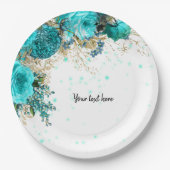 グラムモダンシックな花すべての行事 ペーパープレート (正面)