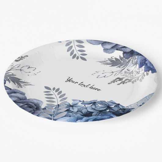 グラムモダンシックな花すべての行事 ペーパープレート (アングル)