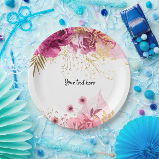 グラムモダンシックな花すべての行事 ペーパープレート (パーティー)