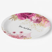 グラムモダンシックな花すべての行事 ペーパープレート (アングル)