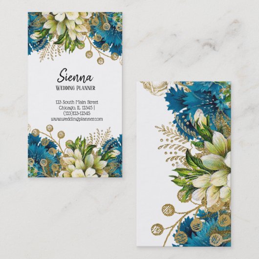 グラムモダンシックな花 名刺 (正面/裏面)