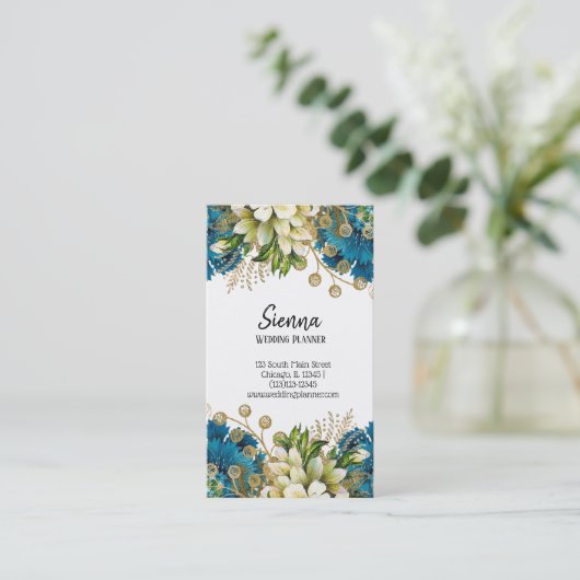 グラムモダンシックな花 名刺 (スタンド正面)