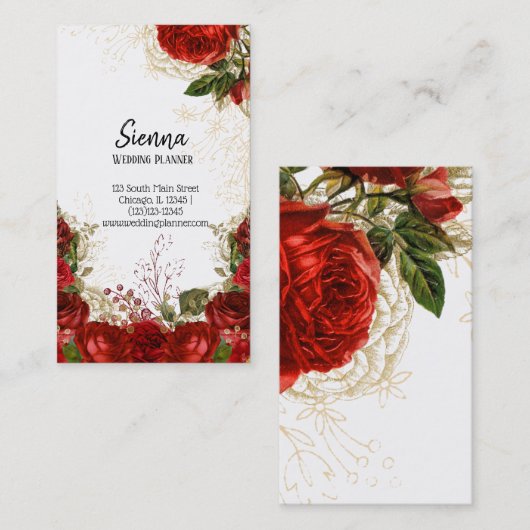 グラムモダンシックな花 名刺 (正面/裏面)