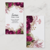 グラムモダンシックな花 名刺 (正面/裏面)